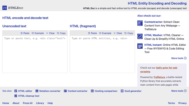 Homepage (encode & decode)